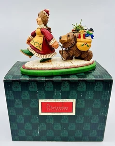 Vintage David Frykman 98 Mrs. Claus & Bear Figur DF1313 4078 Weihnachten in Box - Bild 1 von 11
