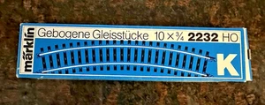 Märklin 2232 HO R1 15 Degree Curved K Track (Section ( 5 Sections ) Great Buy! - Picture 1 of 2