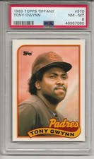 1989 TOPPS TIFFANY #570 TONY GWYNN, PSA 8 NM-MT, HOF, S.D. PADRES, FRESH GRADE