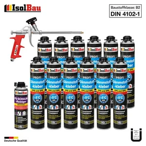 Dämmstoffkleber Klebeschaum Perimeterkleber Reiniger Schaumpistole EPS XPS PU B2 - Bild 1 von 43