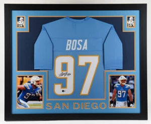 Joey Bosa Signed San Diego Chargers 35"x 43" Framed Jersey (Beckett) Linebacker - Picture 1 of 7