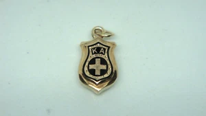 VINTAGE KA KAPPA ALPHA 14K GOLD EMAILLE SOZIALE BRUDERSCHAFT CHARM ANHÄNGER 2,2 GRAMM - Bild 1 von 3