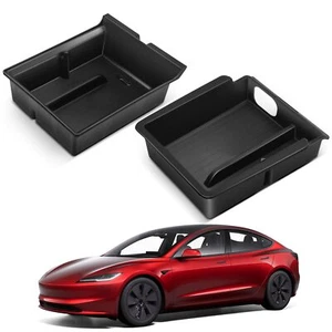 2 piezas caja de almacenamiento central con soporte para gafas de sol para Tesla Model 3 Y 2021 2022 2023 - Imagen 1 de 9
