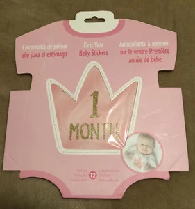Little Princess First Year Milestone Belly Stickers Set of 12 - Picture 1 of 5