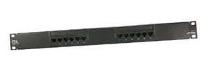 Leviton 5G596-U12 GigaMax 5E Universal Patch Panel, 12-Port, 1RU, Cat 5E, Cable - Picture 1 of 1