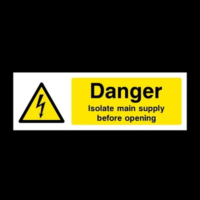 HEALTH&SAFETYDIRECT Isolate Main Supply Plastic Sign OR Sticker (WEH8)