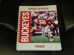 1992 OHIO STATE COLLEGE FOOTBALL MEDIA GUIDE EX-MINT BOX 18 - Foto 1 di 1