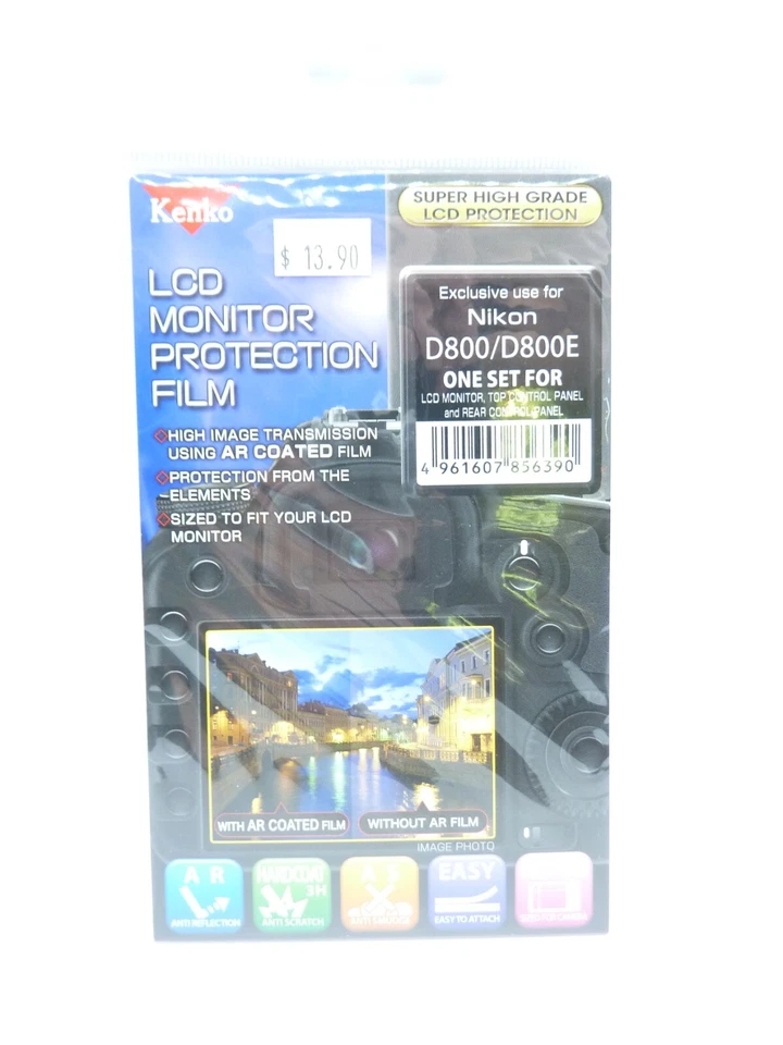 Kenko HQ LCD Protection Film - Fits Nikon D800/D800E   MPN: LCD-D800/D800E - Image 1 of 1