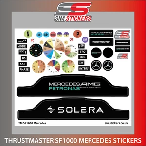 Pegatinas de rueda Thrustmaster SF1000 para calcomanías iRacing de simulador de automóviles - Mercedes - Imagen 1 de 5