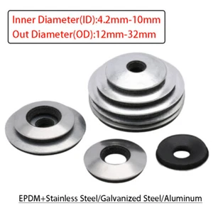 Bonded Tek Screw Sealing Roofing Washers EPDM Rubber Waterproof 12mm - 32mm Dia - Imagen 1 de 39