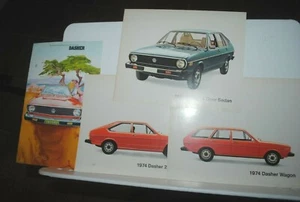 1974 Volkswagen VW Dasher sales brochure, ORIGINAL, WITH 3 ONE SHEETS - Picture 1 of 6