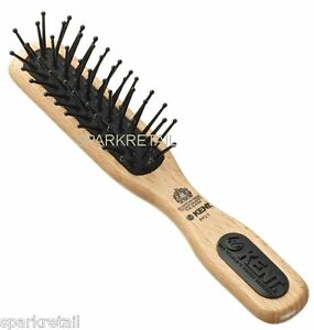Kent Small MICRO-PHINE Detangling Beech Wood Handle Hairbrush Hair Brush PF21