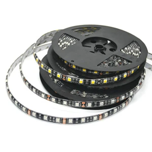 5050 LED Strip Black PCB DC12V Flexible LED Light 60LED/m RGB/White/WW Red Green - Picture 1 of 15