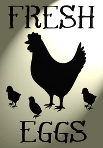 Plantilla Shabby Chic Pollo Huevos Frescos Rústico Mylar De Colección A4 297x210mm Pared - Imagen 1 de 2