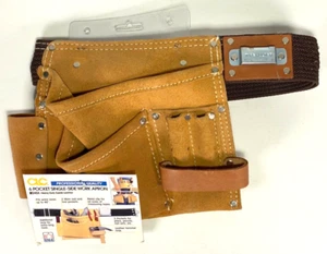 NEW CLC CUSTOM LEATHERCRAFT 245X 6 POCKET LEATHER TOOL BELT APRON POUCH - Picture 1 of 5