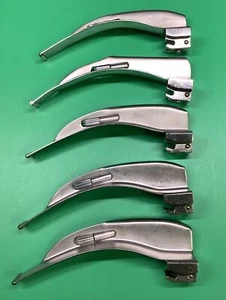Lot Of 5 Rusch Macintosh Mac 3 Fiber Optic Laryngoscope Blade - Picture 1 of 4