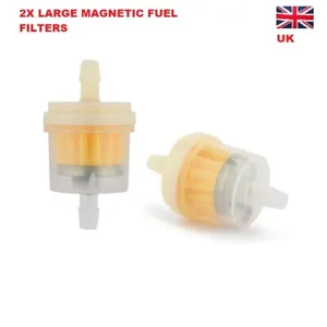 2 X  Universal Inline Fuel Filter 6mm For Motorbike Scooter Quad Dirt Bike - Picture 1 of 2