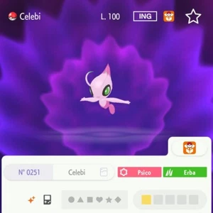 Celebi Shiny 6 IV 31 100% Legit Livello 100 Competitivo Pokemon Home All Gen - Afbeelding 1 van 1