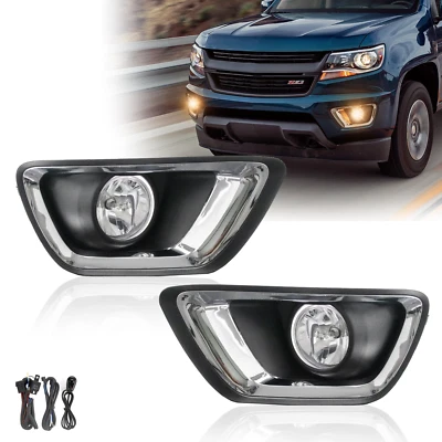 Fog Lights Assembly for 2015-2019 Chevy Colorado with Wiring Harness and Switch Foto 1 de 4