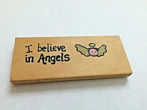 I BRELIEVE IN ANGELS 3" x 1 1/4" magnete rettangolare per frigorifero - Foto 1 di 5
