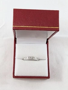 Platinum .950 Channel Set Approx .25 Ct Diamond Wedding Band Size 5 - Picture 1 of 9
