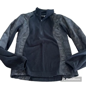 IllumiNite Black Running Jacket Size S Reflective Sleeves Fleece Lined - Picture 1 of 7