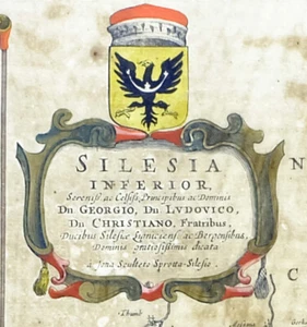 1641 - SILESIA Janssonius Map Hand coloured with passepartout - Picture 1 of 3