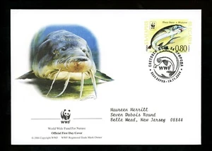 Postal History Bulgaria #4329a-d FDC SET OF 4 WWF Sturgeon 2004 World Wildlife - Picture 1 of 8