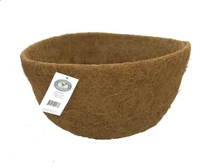 17" x 10" Round Molded Coco Liner for Hanging Basket Planter - Single - Picture 1 of 3