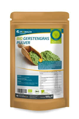 FP24 Health Bio Gerstengras Pulver - 1kg - aus DE - Gerstengraspulver 1000g - Bild 1 von 4