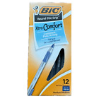 Bic Round Stic Grip Xtra Comfort Ballpoint Pen Medium Point 1.2Mm 12-Count Blue