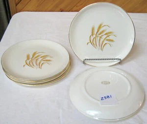 4 piatti Homer Laughlin grano dorato 9 1/4" VINTAGE oro 22 K - Foto 1 di 3
