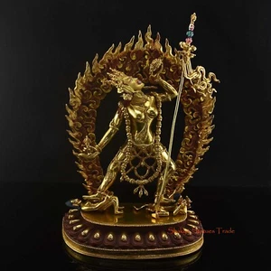 Estatua de cobre Vajrayogini yoguini tallada a mano de calidad fina rupa de Patan, Nepal - Imagen 1 de 5