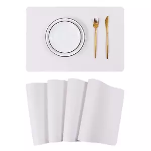 Wipeable Placemats Leather Table Mats Waterproof Heatresistant Easy To Clean For - Picture 1 of 7