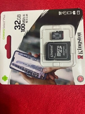  micro SD Kingston ,32 GB 100MB/s Speed Class 1 MicroSDHC Memory Card - Image 1 of 3