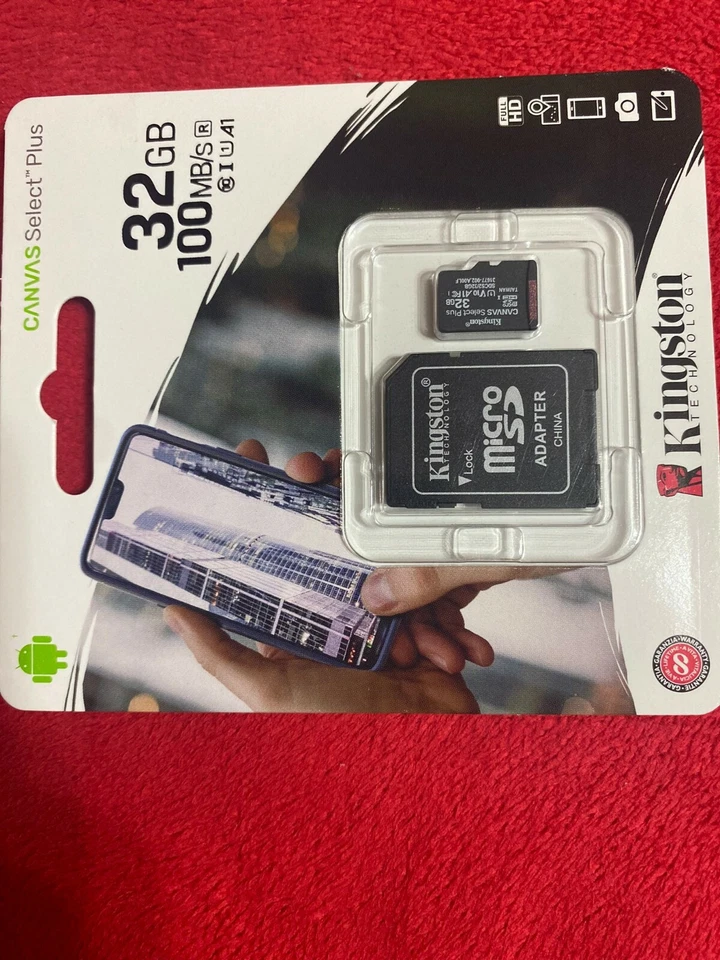  micro SD Kingston ,32 GB 100MB/s Speed Class 1 MicroSDHC Memory Card - Image 1 of 3