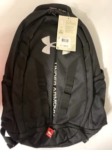 Under Armour 1361176 UNISEX Hustle 5.0 Backpack, Black/Silver NEW WITH TAGS - Picture 1 of 4