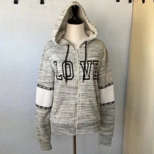 LOVE Gray/White Static Hoodie Jacket Roma Concept - Picture 1 of 12