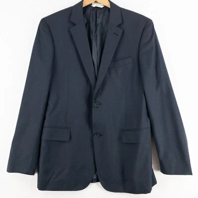 Chaqueta Blazer Jhane Barnes Para Hombre 40R Azul 100% Lana Dos Botones Ajuste Atlético Foto 1 de 4