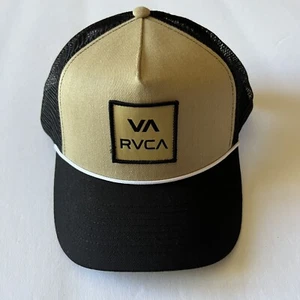 RVCA AOKI TRUCKER NETZRÜCKENMÜTZE KHAKI SCHWARZ IST NEU MIT ETIKETT - Bild 1 von 14