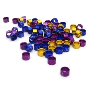 50 Pcs Mix Color Bird Foot Ring Bands Clip on Leg Rings for Pigeon Dove Chicks