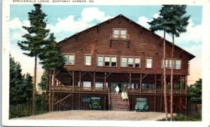 SPRUCEWOLD LODGE Boothbay Harbor, Maine ME c1928 - Postal - Imagen 1 de 2