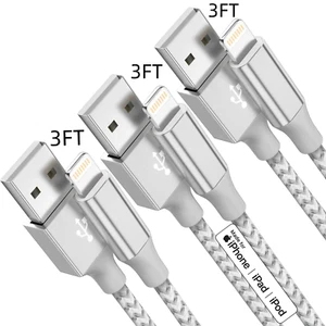 iPhone USB Ladekabel 1m schnelles Laden & Datenübertragung für iPhone 13 12 8 6 - Bild 1 von 17