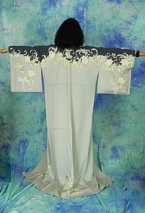 【57】Wunderschöner japanischer Kimono aus Seide YUZEN Färbung 66,5 Zoll 169 cm - Bild 1 von 12