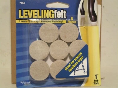 Waxman SoftTouch 1" Felt Furniture Leveling Pads Oatmeal 6 packs of 8 = 48/ box - Image 1 of 4