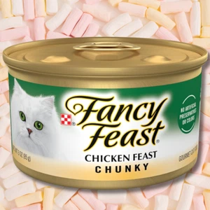 24-Pack Purina Fancy Feast Adult Canned Wet Cat Food Chicken Feast Chunky 3oz - Picture 1 of 13