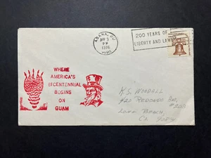 GandG Stamps US Cover America’s Bicentennial On Guam Agana, GU 1976 - Picture 1 of 2