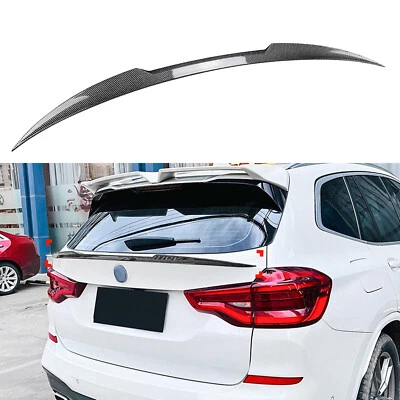 Rear Trunk Middle Wing For BMW X3 G01 LCI M Sport 2018-24 Carbon Fiber Look sng — 第 1/4 张图片