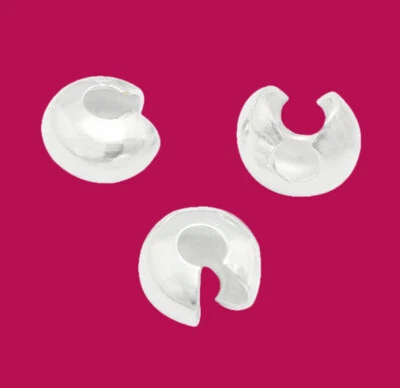 Kaschierperlen Quetschperlen 4 mm Farbe Silber 100 Stück nenad-design AN070 - Bild 1 von 4