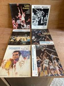 Marquette Warriors Basketball Program Lot 1974 Wisconsin Milw  Louisville Toledo - Picture 1 of 24